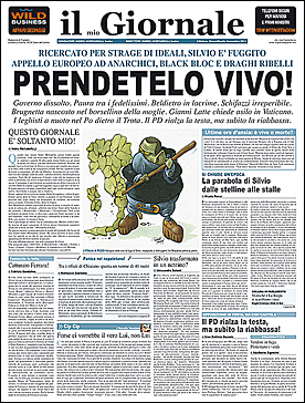 IL mio GIORNALE, inserto speciale de IL NUOVO MALE n.2, rivista mensile di satira. Direttore Vincenzo Sparagna, coordinamento, colori e grafica di Maila Navarra